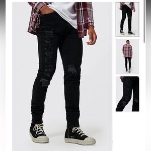 TALL WORLDWIDE APPLIQUE SKINNY JEAN size 38